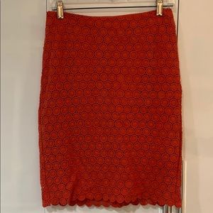 Read crocheted skirt